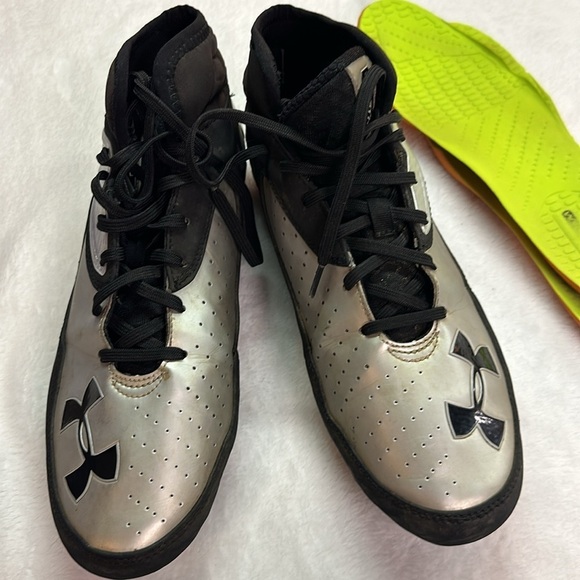 Under Armour Men’s UA Nitro Compfit MICR Silver Black Football Cleats Size 10 - Picture 13 of 13